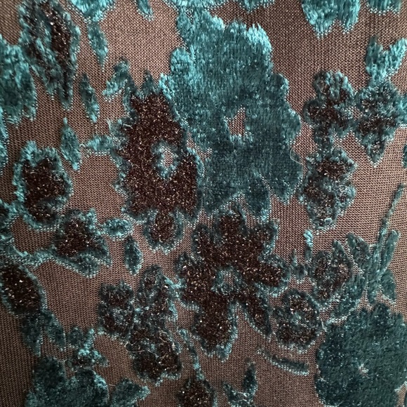 Calvin Klein Velvet Burnout Sleeveless Dress Sz 12 very good like new condition - Picture 2 of 4